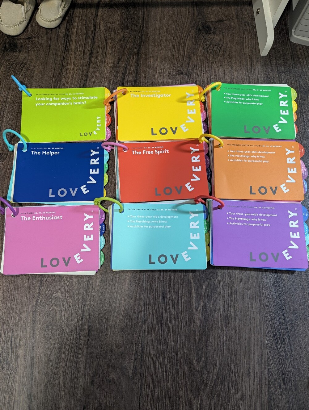 LOVEVERY Baby Book Play Guide with ring for 22 - 48 months (Lot Of 9)
